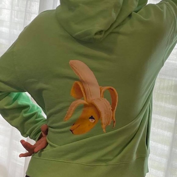 Edie Parker "Weekend Special" banana hoodie NWOT - Picture 3 of 5